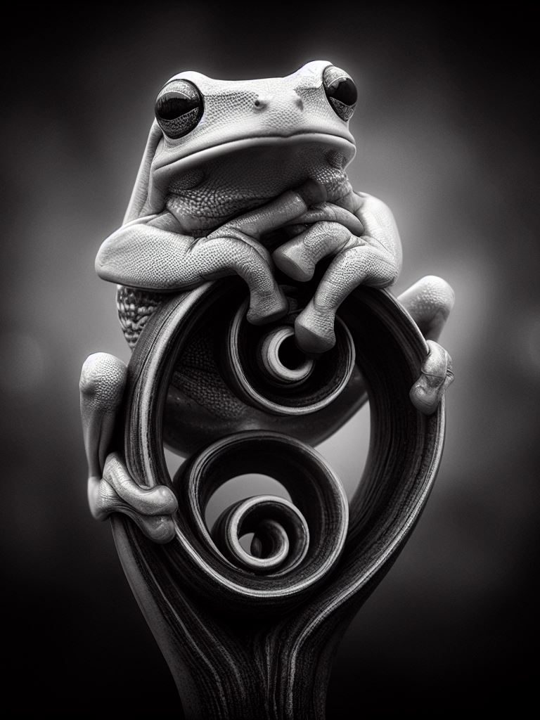 Frosch auf Ornament